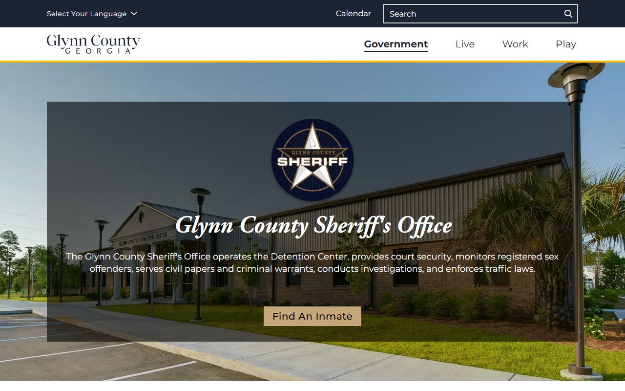 Glynn County inmate records roster search