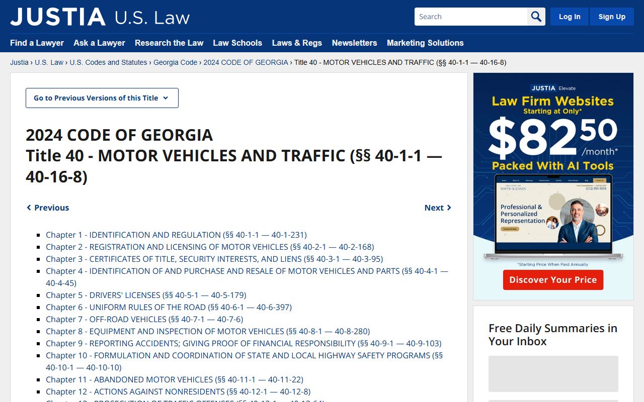 Glynn County traffic court records Georgia motor vehicle code
