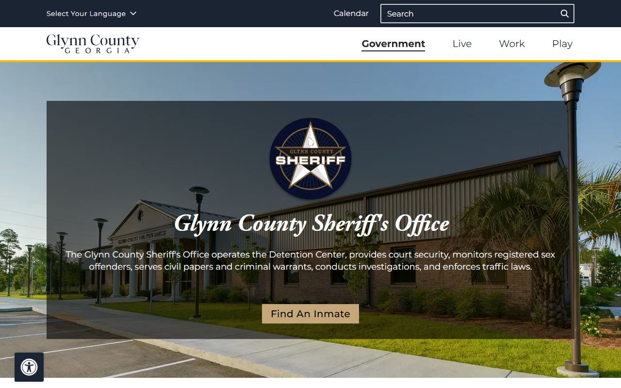 Glynn County warrant records sheriff warrants page